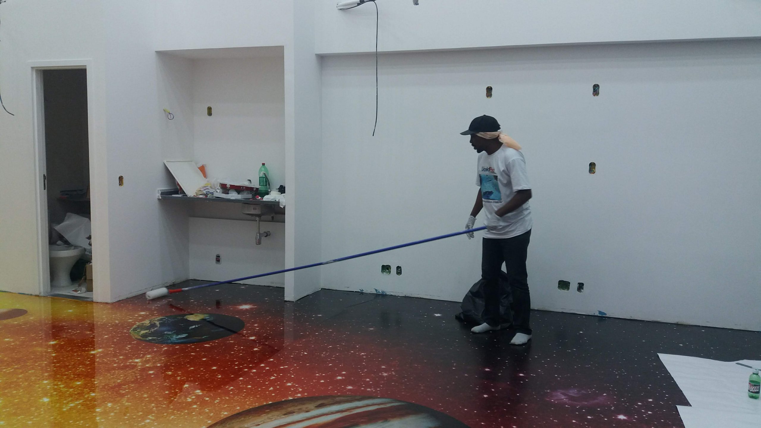 Aplicação Piso Epóxi 3D 