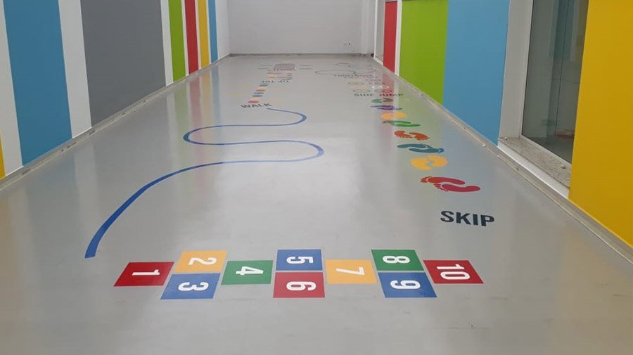 Piso epóxi para escolas
