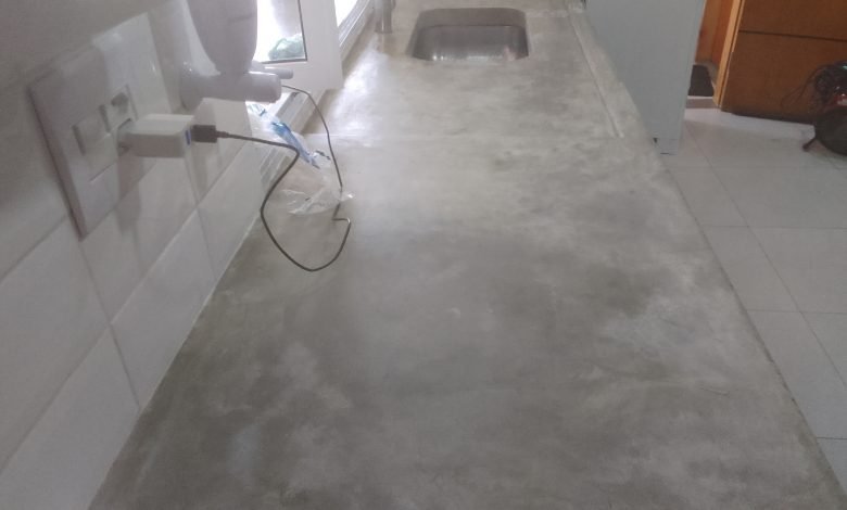 Restauração de Pia com Cimento Queimado